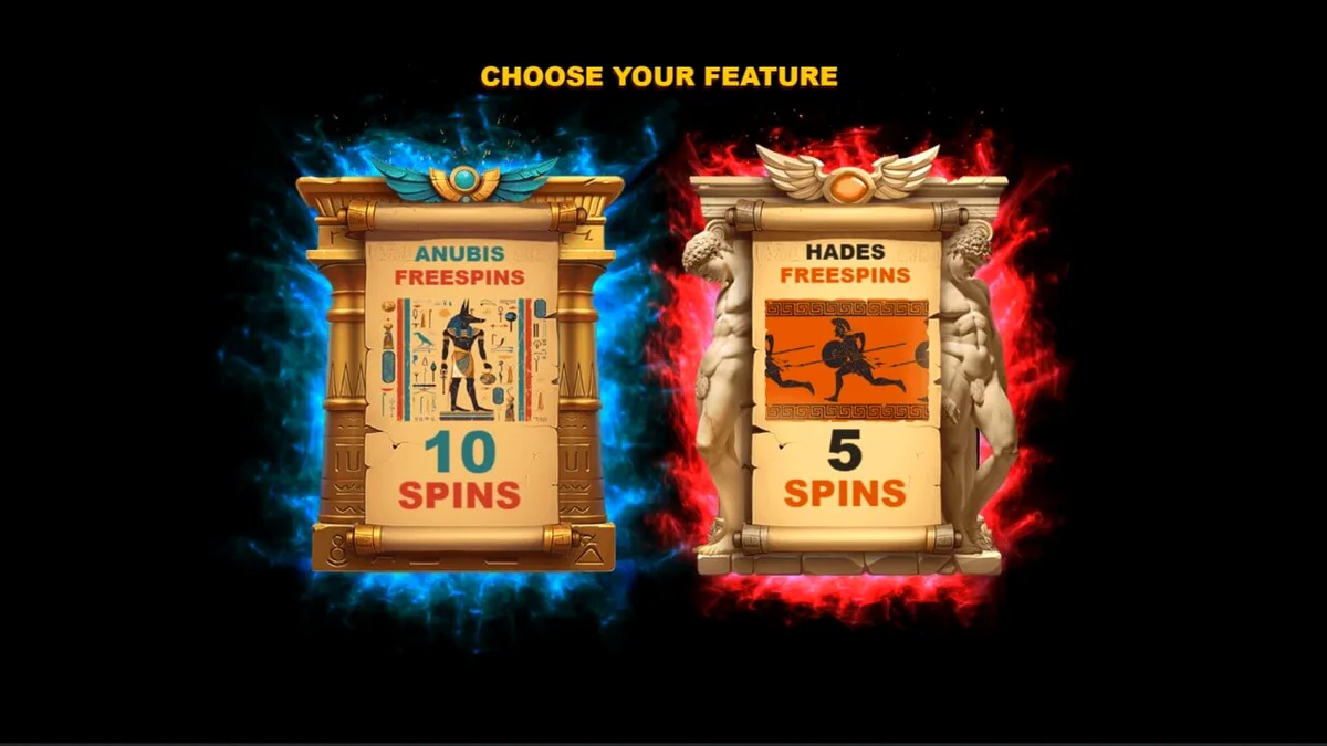 O duelo épico entre Anubis e Hades em um slot de mitologia grega e egípcia